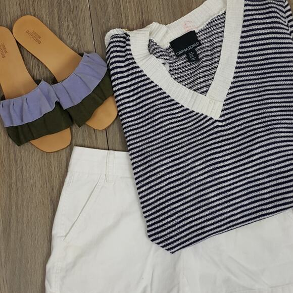 Cynthia Rowley Nautical stripes M sweater - Picture 1 of 5